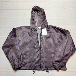 NWT - Love Fire - Women’s Purple Light Weight Rain Jacket - Size Large